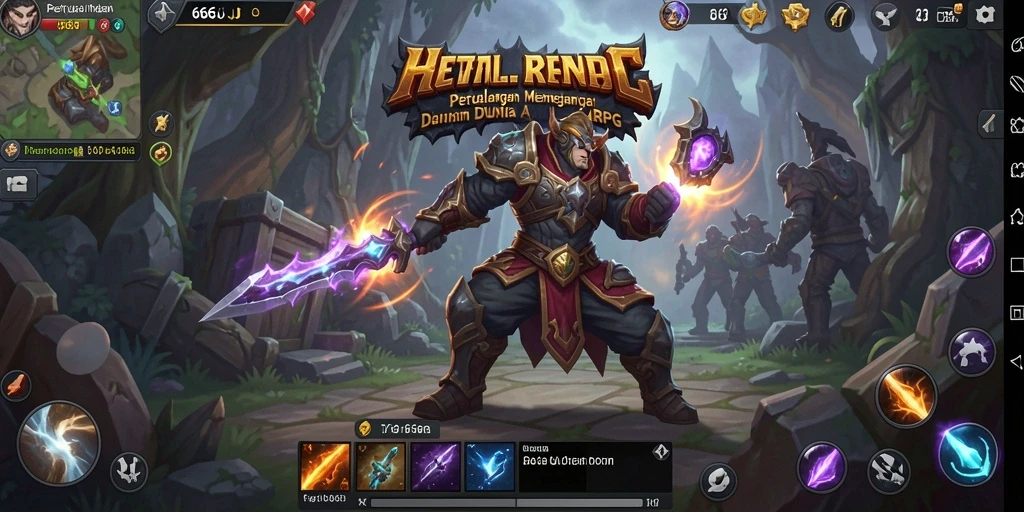 Screenshot 666J menampilkan aksi pertempuran di dunia ARPG yang menakjubkan.
