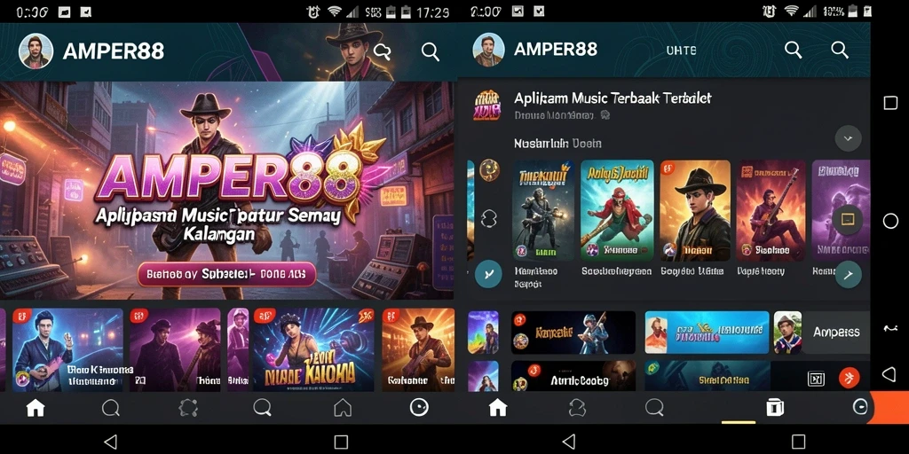 Screenshot utama AMPER88 menampilkan pengalaman bermain musik yang menarik.