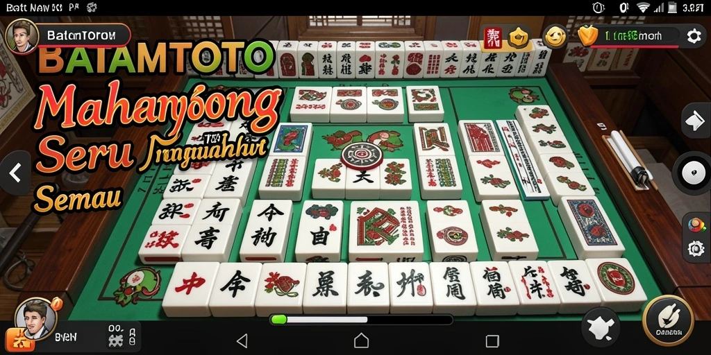 Screenshot gameplay BATAMTOTO menampilkan aksi seru permainan Mahjong.