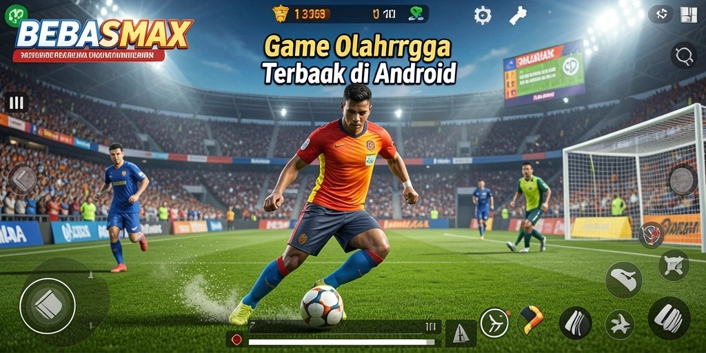 Tampilan gameplay BEBASMAX yang seru saat bertanding di lapangan.