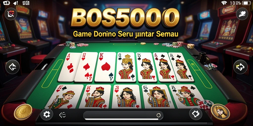 Tampilan aksi seru permainan Domino di BOS5000.