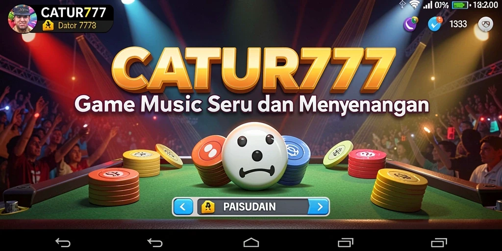Screenshot gameplay CATUR777 menampilkan keseruan bermain musik.