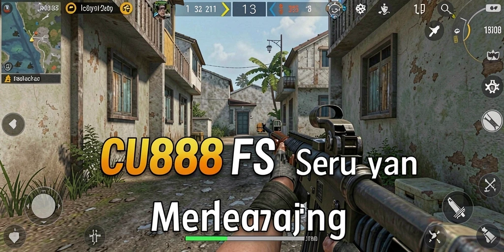 Tangkapan layar gameplay CU888 menampilkan aksi tembak-menembak yang seru.