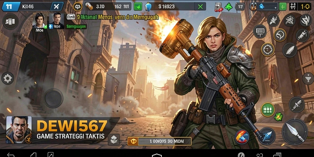 Tangkapan layar gameplay DEWI567 menampilkan strategi pertempuran yang menegangkan.