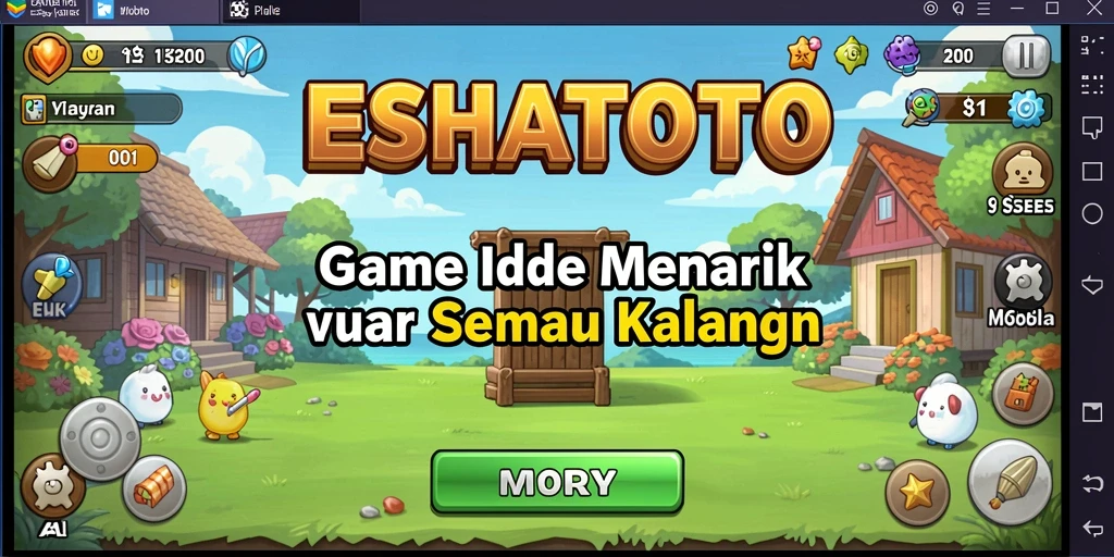 Screenshot ESHATOTO menampilkan gameplay Idle yang menyenangkan dan interaktif.