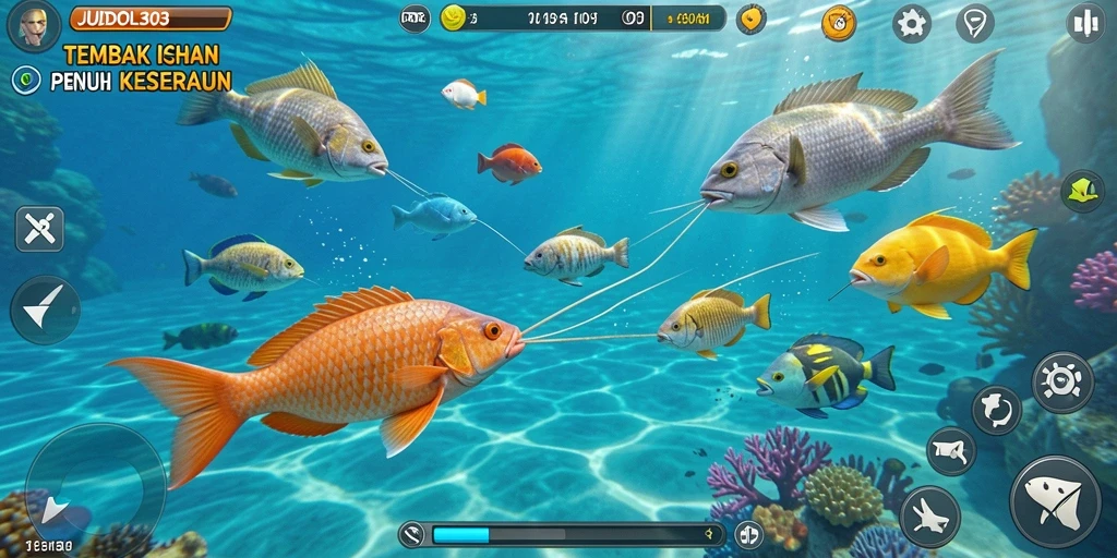 Screenshot gameplay menampilkan aksi seru Tembak Ikan di JUDOL303.