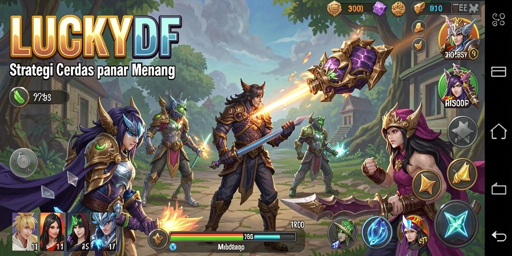 Tangkapan layar menunjukkan aksi gameplay strategis yang intens.