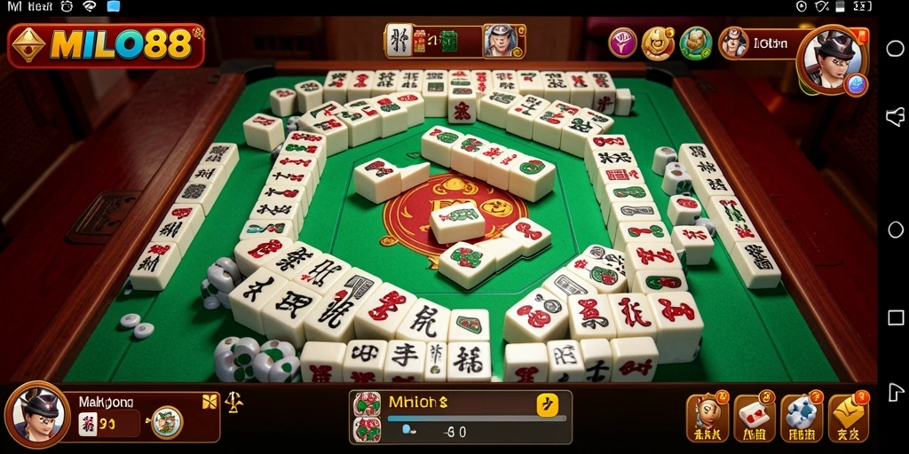Tampilan menarik dari gameplay Mahjong di MILO88.
