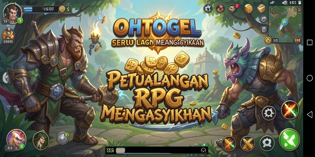 Tampilan gameplay menarik dalam OHTOGEL yang menunjukkan aksi RPG.