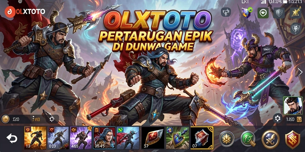 Tangkapan layar OLXTOTO menampilkan pertarungan yang intens antara karakter dengan efek visual yang keren.