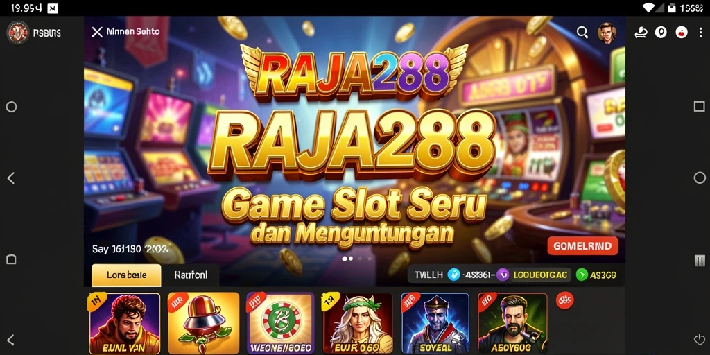 Tampilan menarik dari gameplay Slot RAJA288 yang mendebarkan.