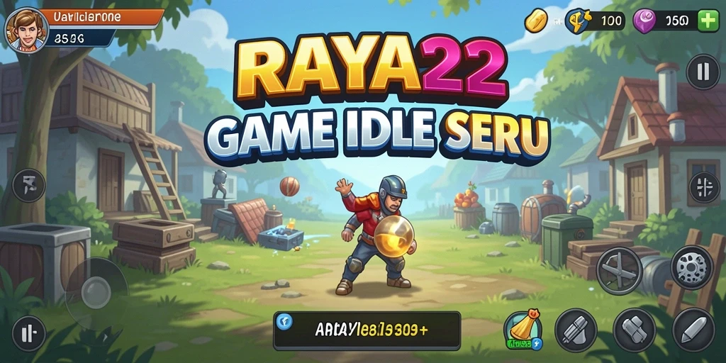 Screenshot dari gameplay RAYA22 menunjukkan perjalanan dalam membangun kerajaan Idle.