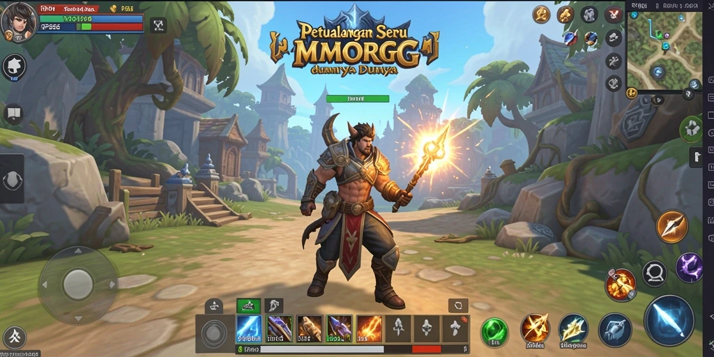 Screenshot RP886 menampilkan gameplay seru dalam dunia MMORPG.