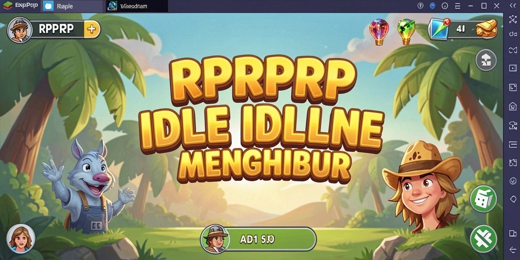 Tampilan utama gameplay RPRPRP yang menarik dalam genre Idle.