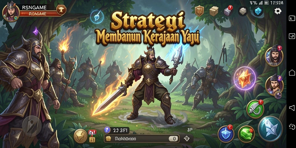 Tampilan gameplay RSNGAME yang memukau saat membangun kerajaan.