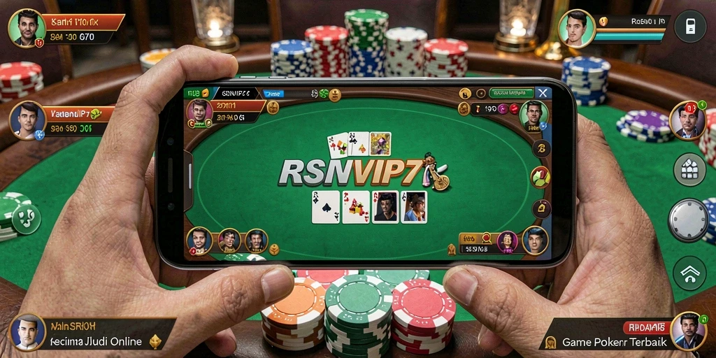 Tampilan menarik dari gameplay Poker yang mendebarkan di RSNVIP7.