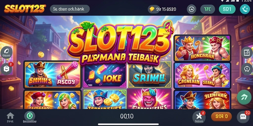 Tampilan gameplay SLOT123 yang mendebarkan dengan grafis yang menawan.